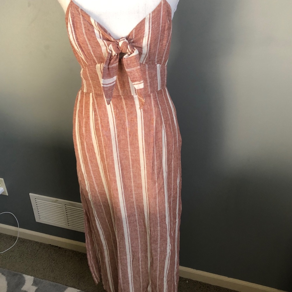 Striped pink and white dress